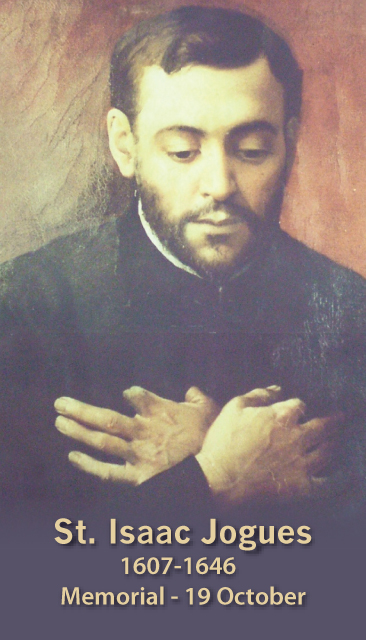 Oct 19th: St. Isaac Jogues Prayer Card